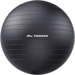 Trideer Extra Thick Yoga Ball Exercise Ball, 5 Sizes Gym Ball, Heavy Duty Ball Chair for Balance, Stability, Pregnancy, Quick Pump Included